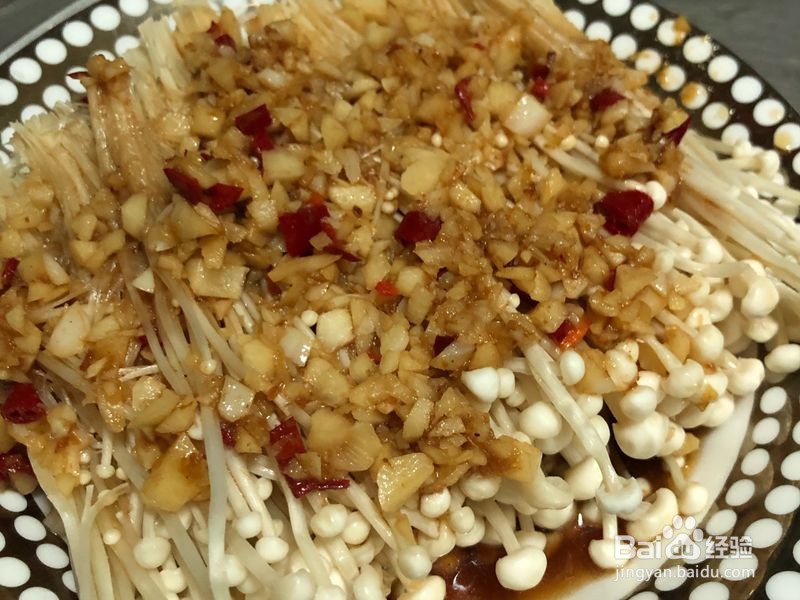 如何做出家常菜系列之蒜蓉金针菇