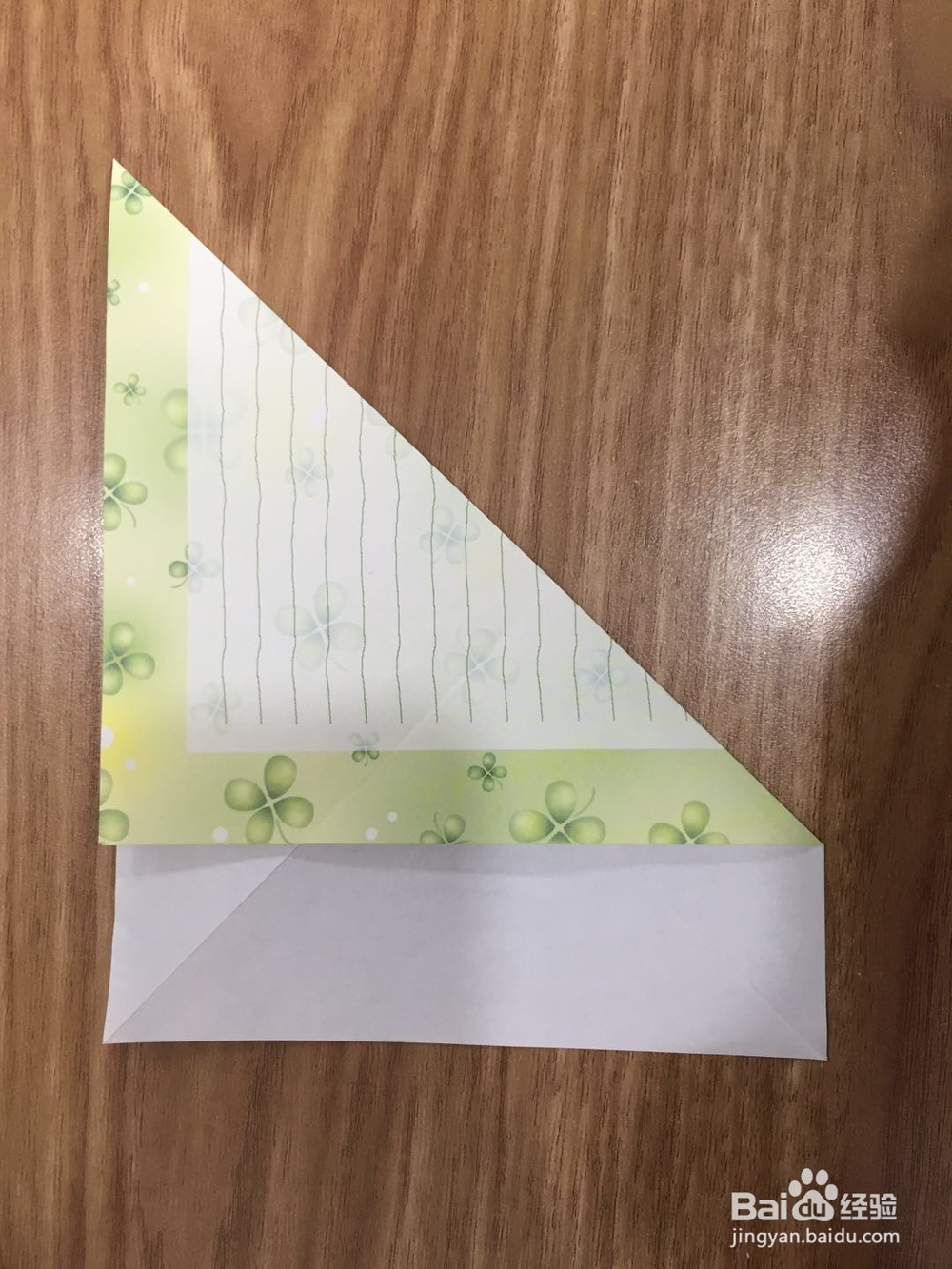 信纸花样的折法-双方形
