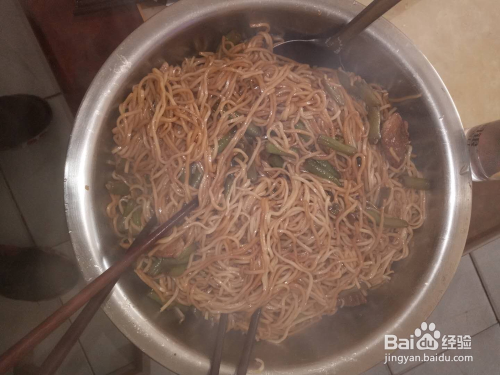 家中自制豆角焖面