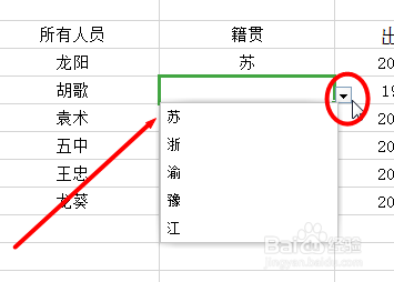 在excel表格中如何製作下拉菜單-百度經驗