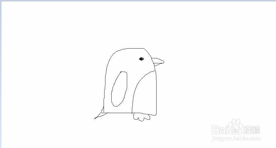教大家简笔画企鹅的方法