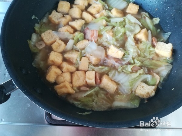 油豆腐炖白菜的做法