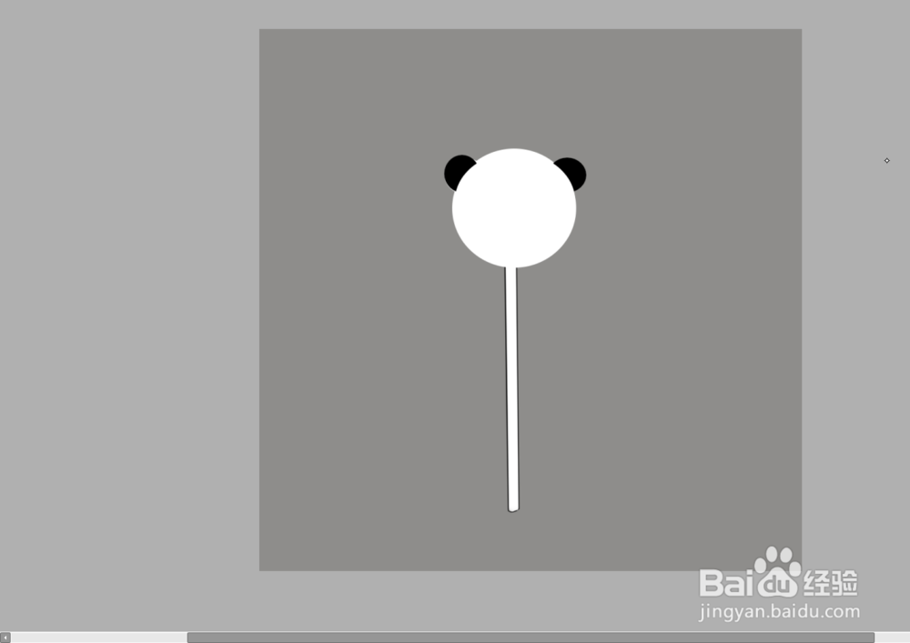 如何画超可爱的熊猫棒棒糖