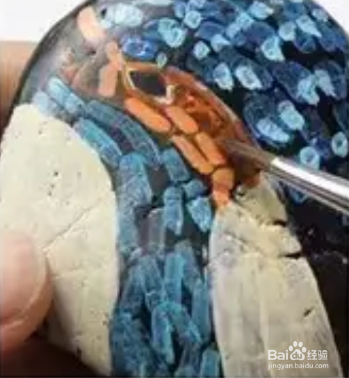 教你怎么用石头彩绘翠鸟。