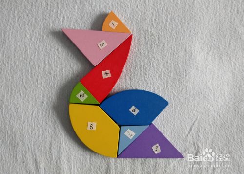 用蛋形九巧板怎么拼一只畅游水上的鹅?