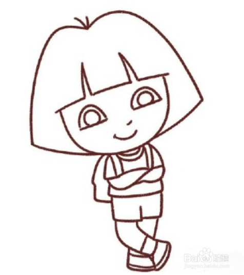 如何画出爱冒险的朵拉？