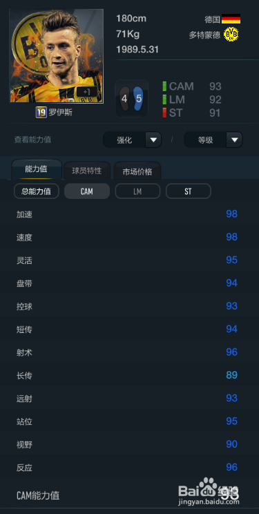 FIFA OL3新版球员推荐(前腰篇)