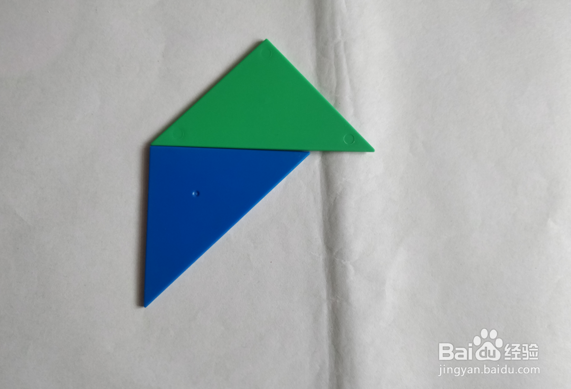 用传统七巧板怎么拼一个戴着斗笠的行人