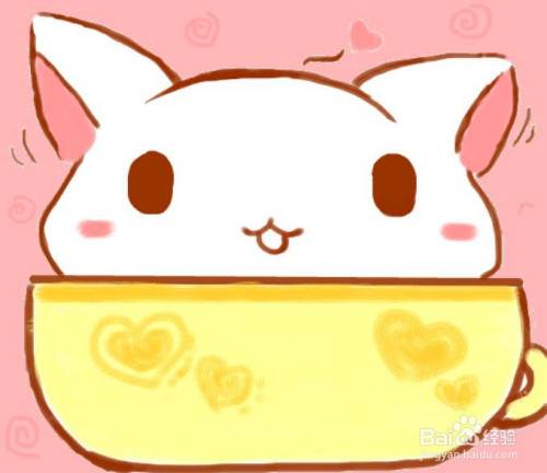 如何画一只可爱的茶杯猫