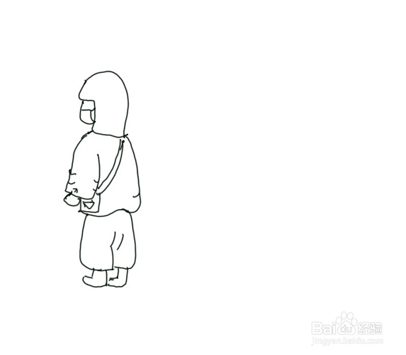 有序排队简笔画