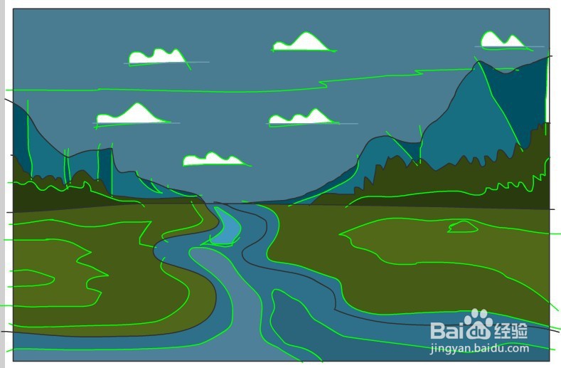 flash制作山脉的背景