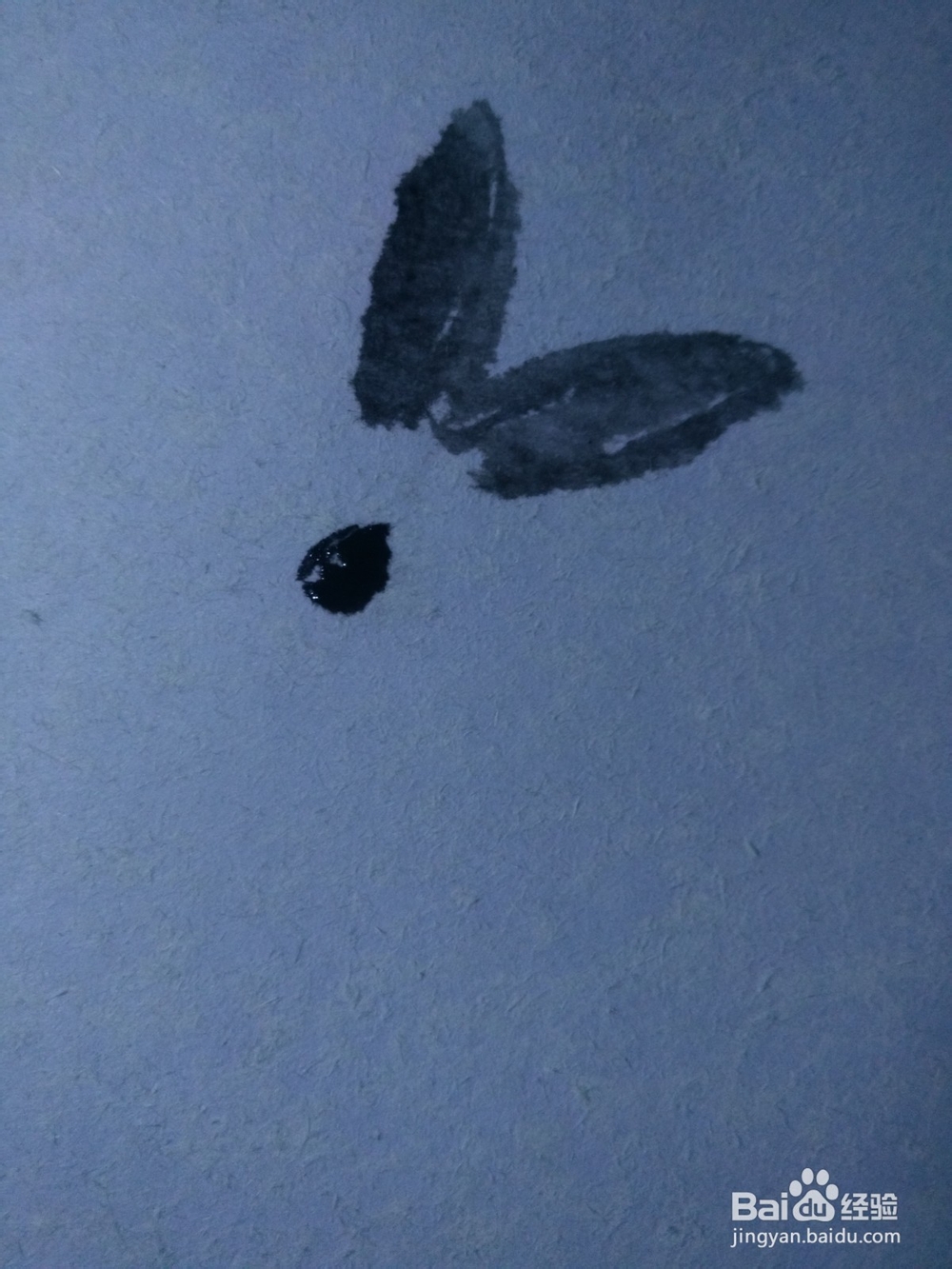 怎么画水墨小兔子