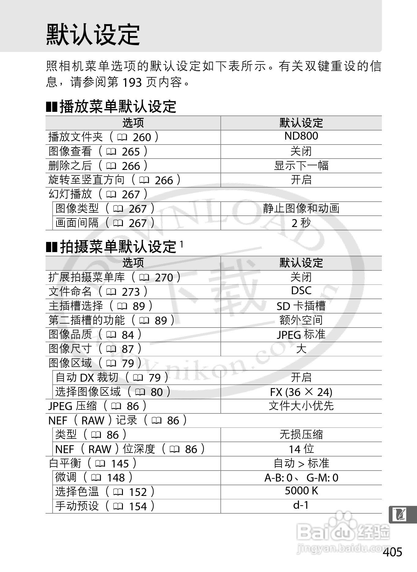 尼康D800E数码相机使用说明书:[44]