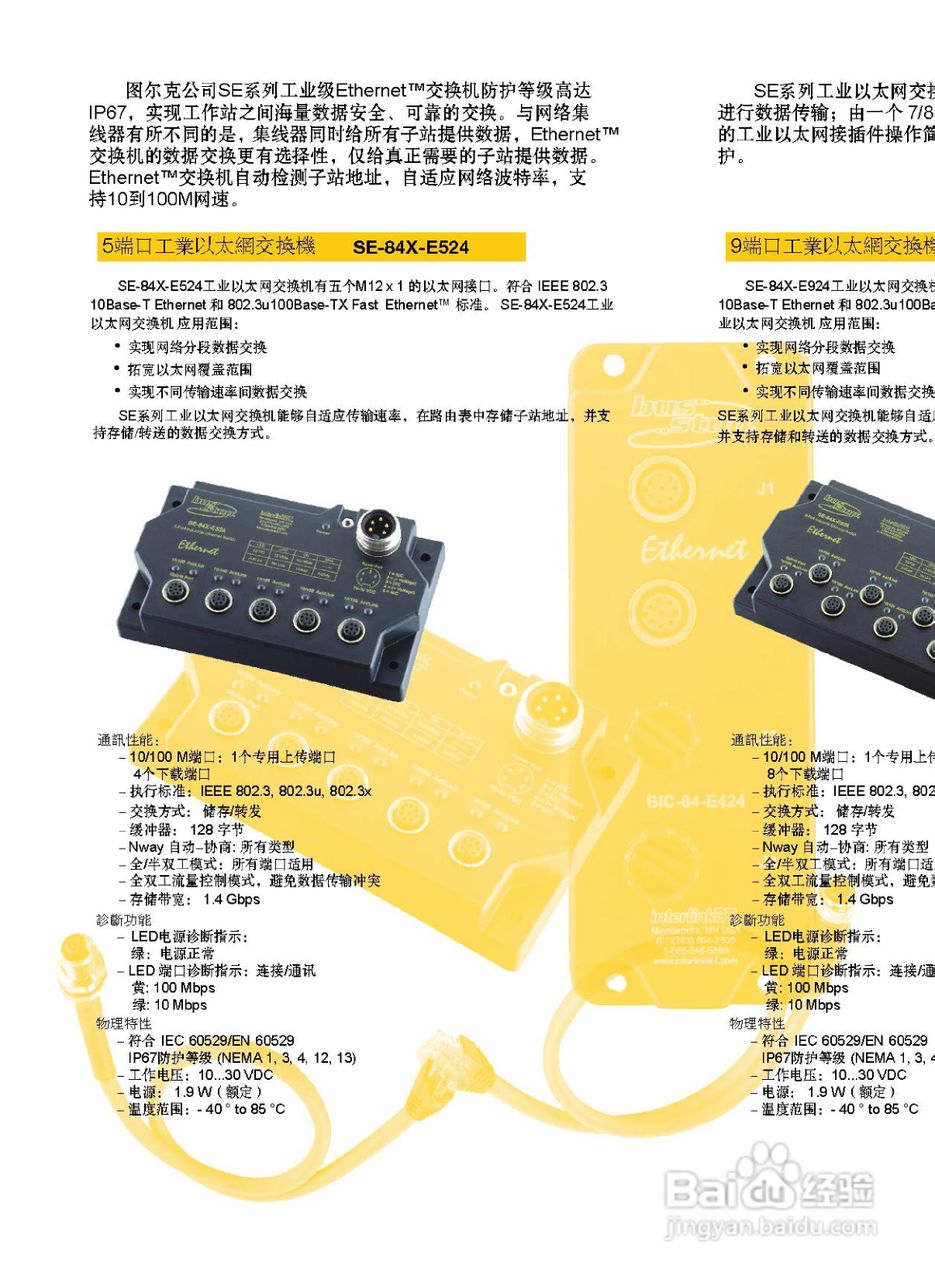 图尔克TURCK工业以太网Ethernet交换机产品手册