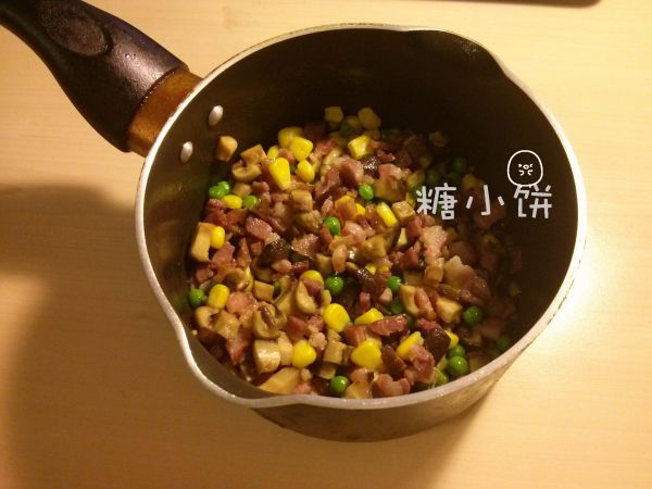 培根香菇豌豆粽