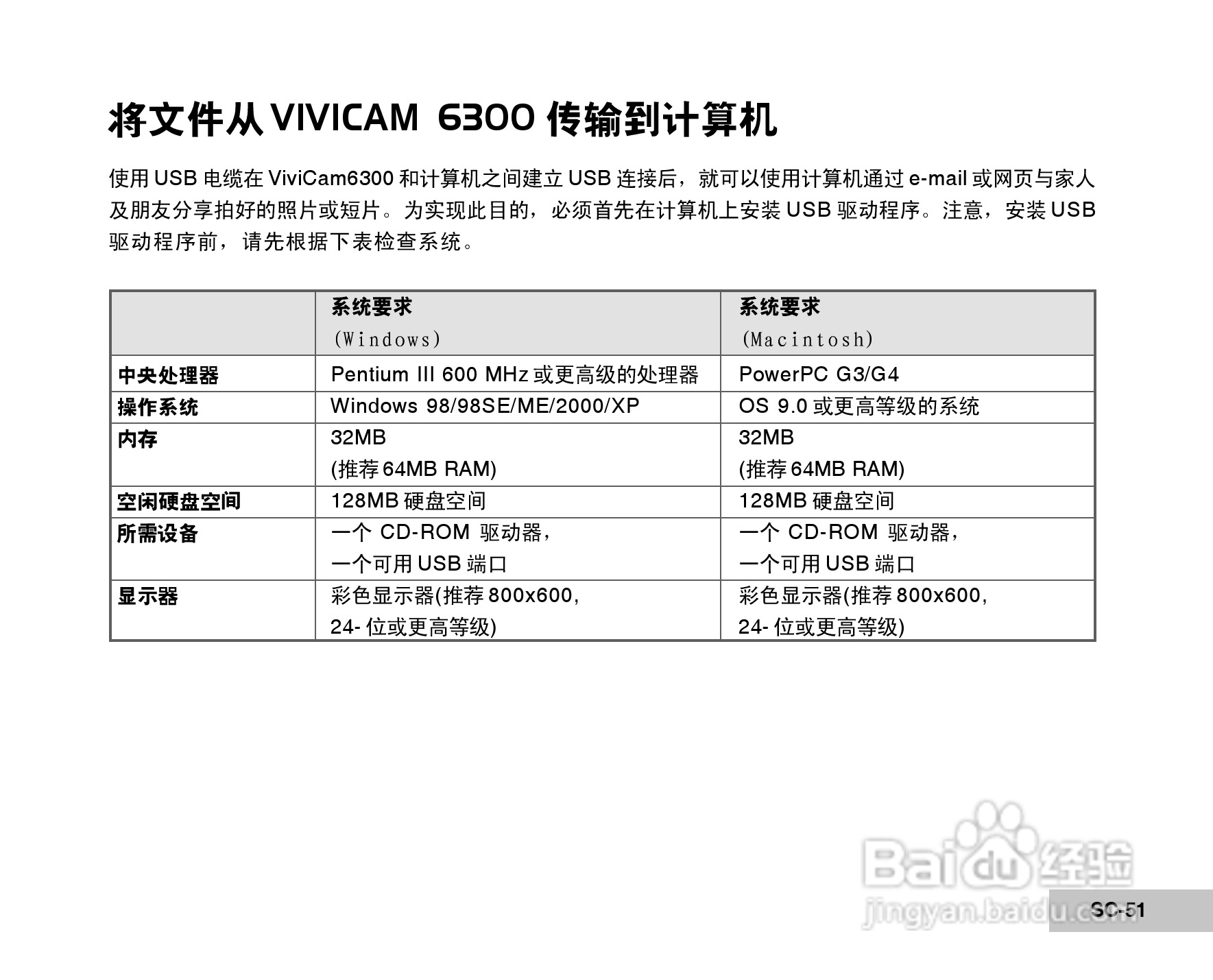 威达ViviCam 6300数码相机使用说明书:[6]