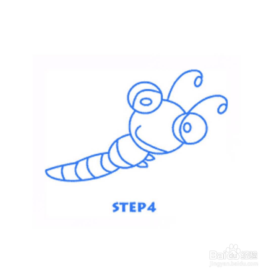 简笔画如何画卡通蜻蜓