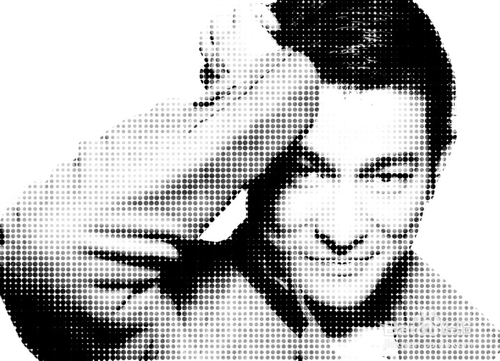 PS巧用通道和滤镜制作点状人像效果