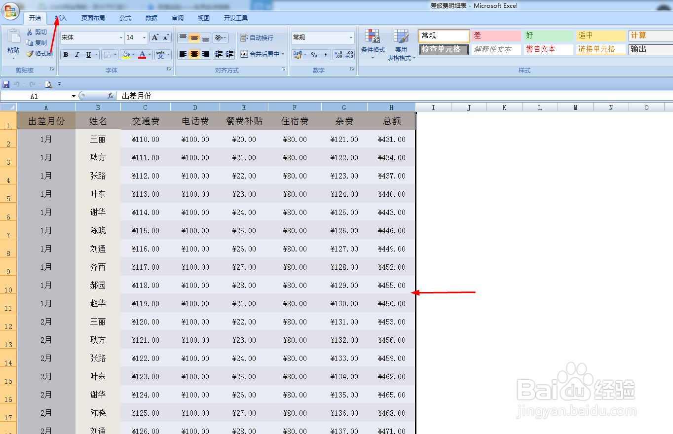 教你在Excel表格中创建数据透视表