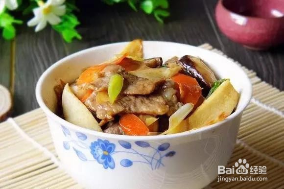 香菇茭白炒肉片