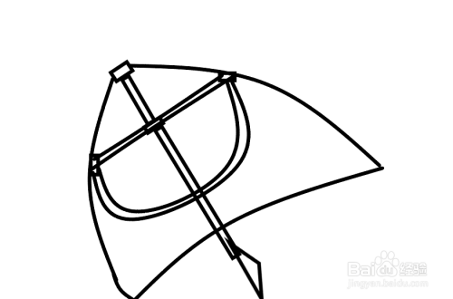 滑翔翼简笔画教程