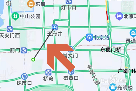 手机百度地图怎么测距?