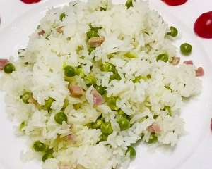 食补佳品腊肉豌豆饭的做法