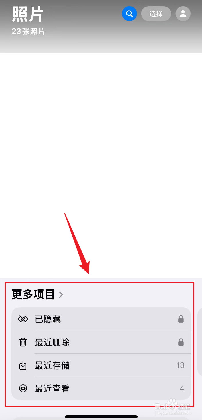 苹果手机照片怎么显示更多项目功能