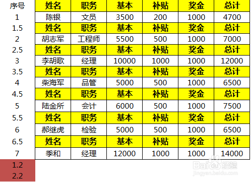 详解--给表格各行插入标题行或插入空格行