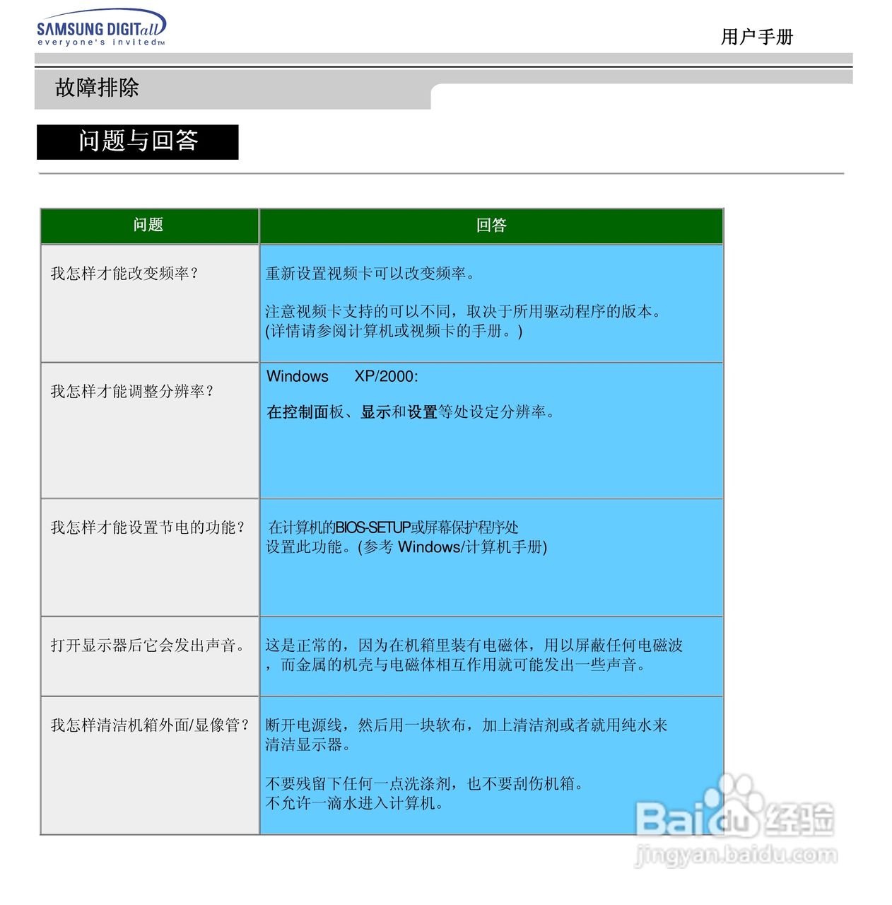 三星797DF显示器使用说明书:[4]