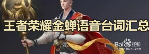 王者荣耀金蝉语音台词汇总