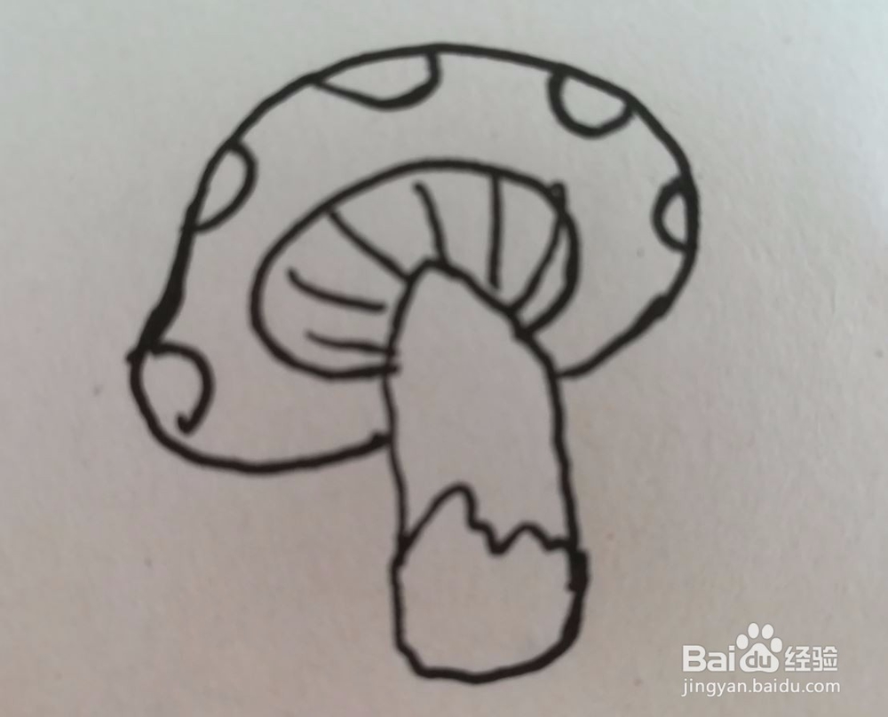 小巧玲珑的蘑菇，简笔画步骤怎么画