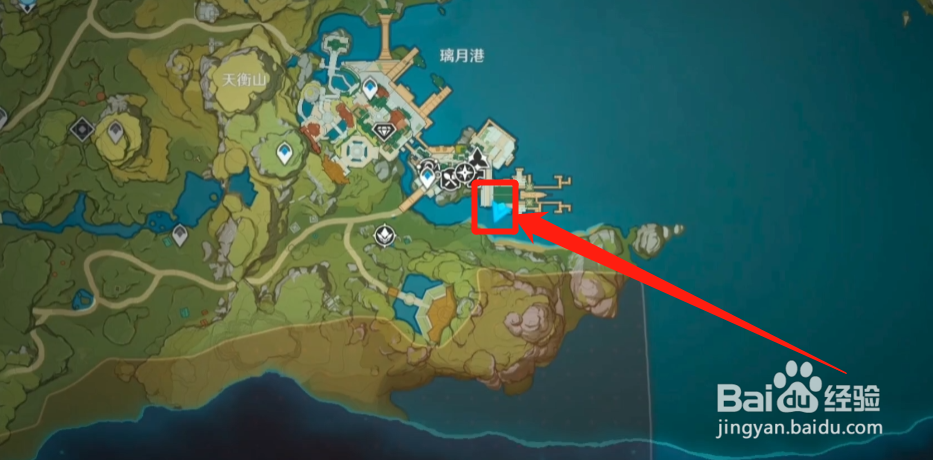 原神璃月城边缘港口宝箱攻略