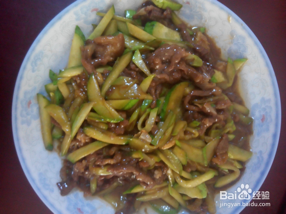 牛肉爆炒黄瓜丝