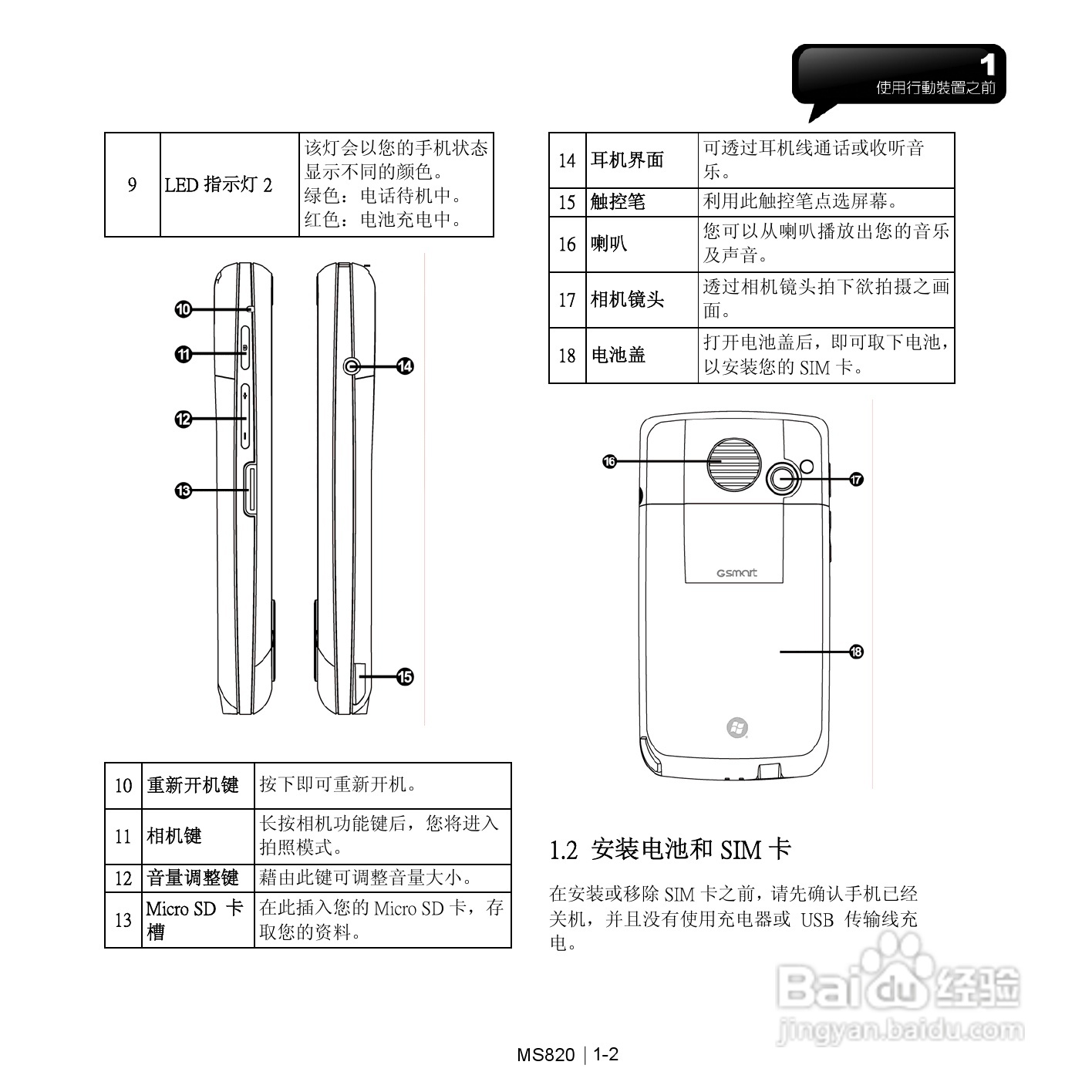 技嘉MS820手机使用说明书:[1]