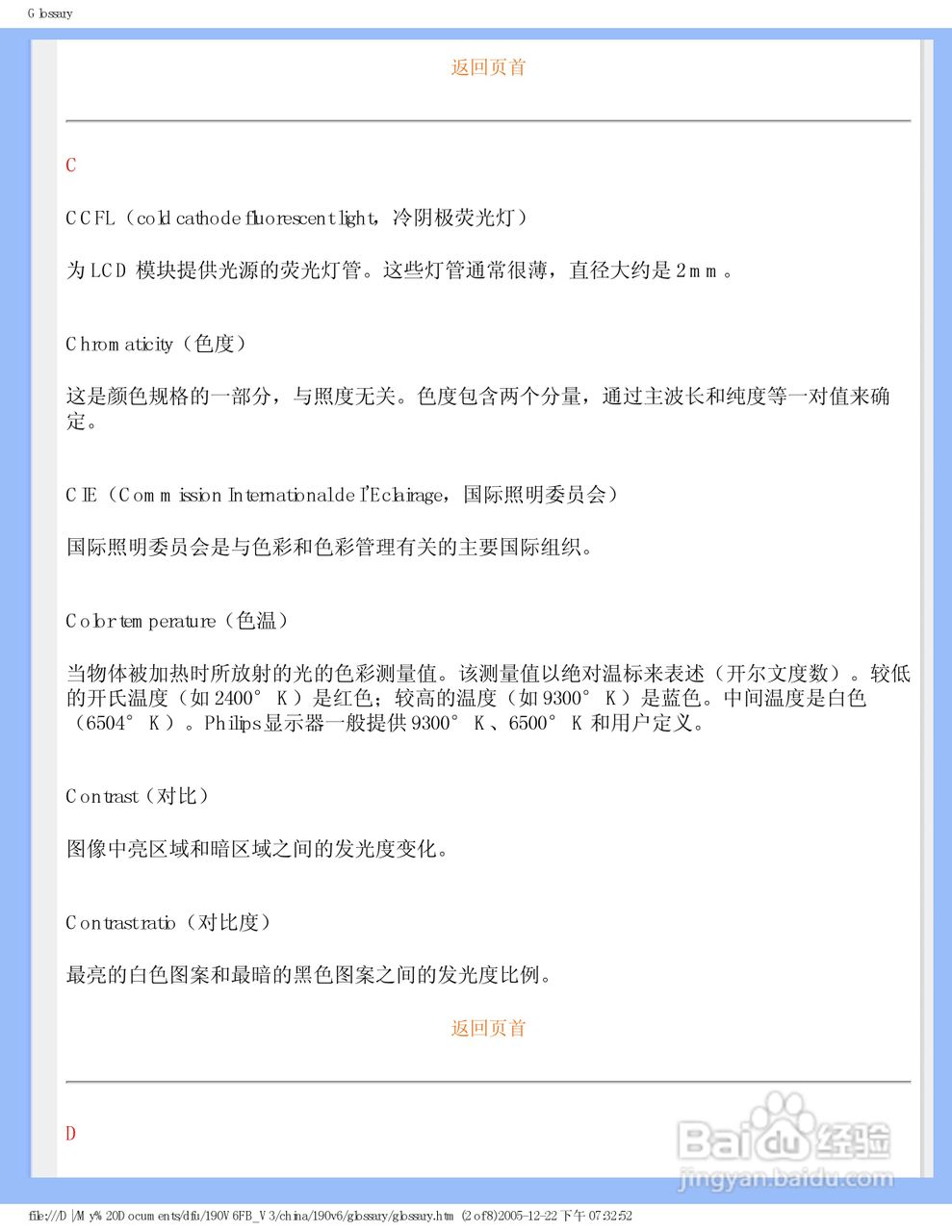 飞利浦190V6FB/93液晶显示器使用说明书:[2]