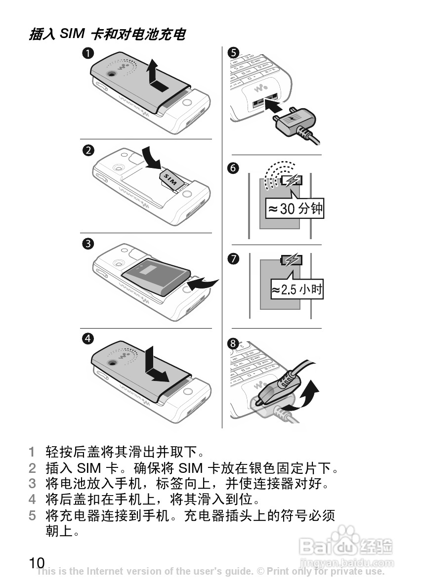 索尼爱立信W200C手机使用说明书:[2]