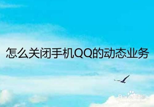 怎么关闭手机QQ的动态业务