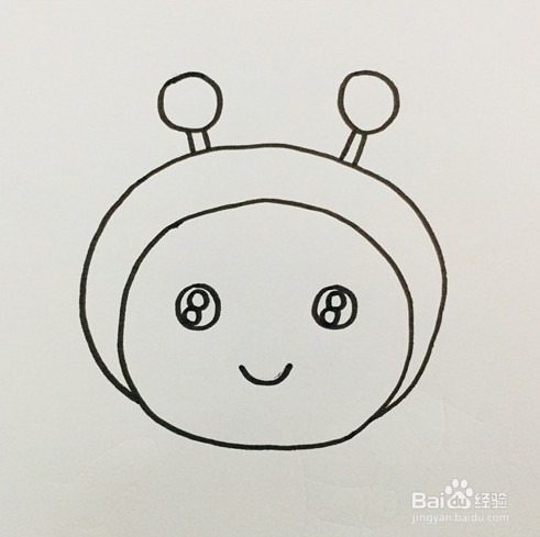简笔画系列-怎么画卡通小蜜蜂简笔画