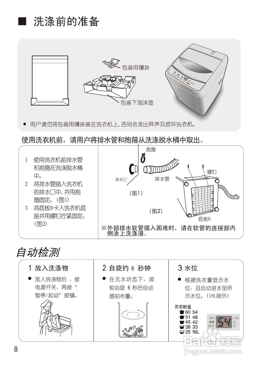 松下XQB75-Q711U洗衣机使用说明书:[1]