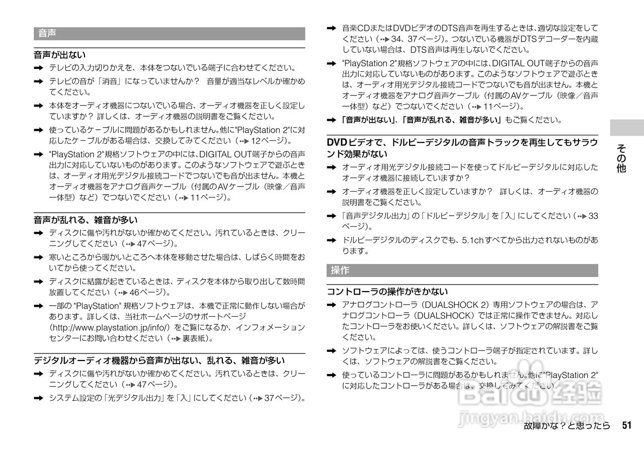 SONY SCPH-75000FF PS2游戏机说明书:[6]