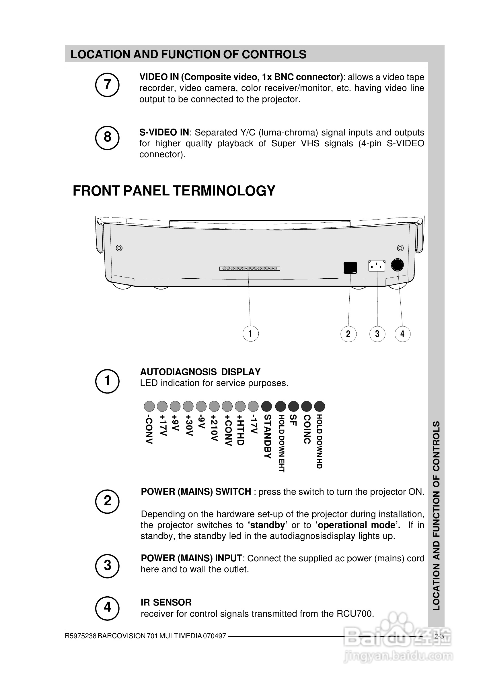 Barco巴可 VISION 701投影机说明书:[2]