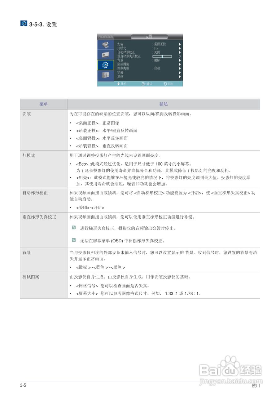 三星SP-L221投影仪使用说明书:[5]