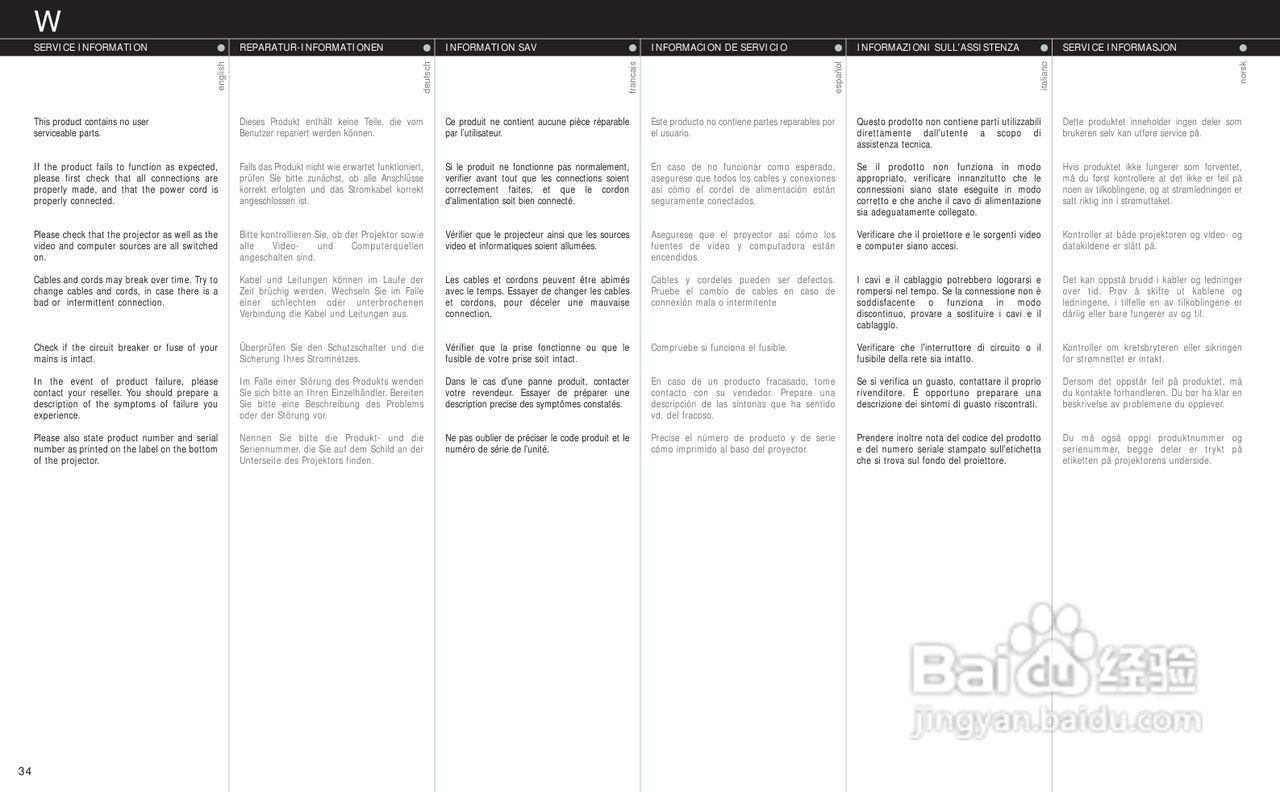 projectiondesign Action! model one投影机说明书:[4]