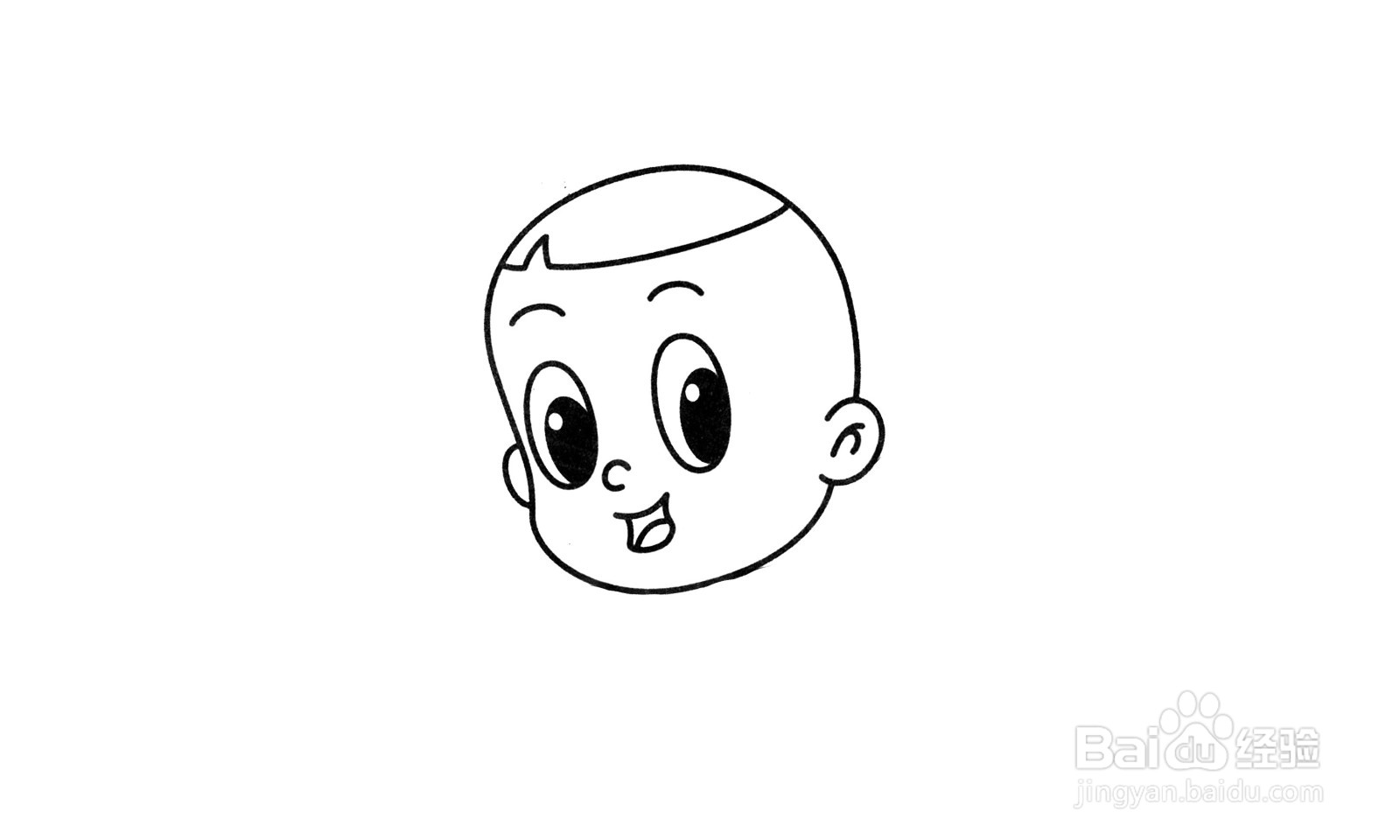 简笔画大头儿子头像怎么画？