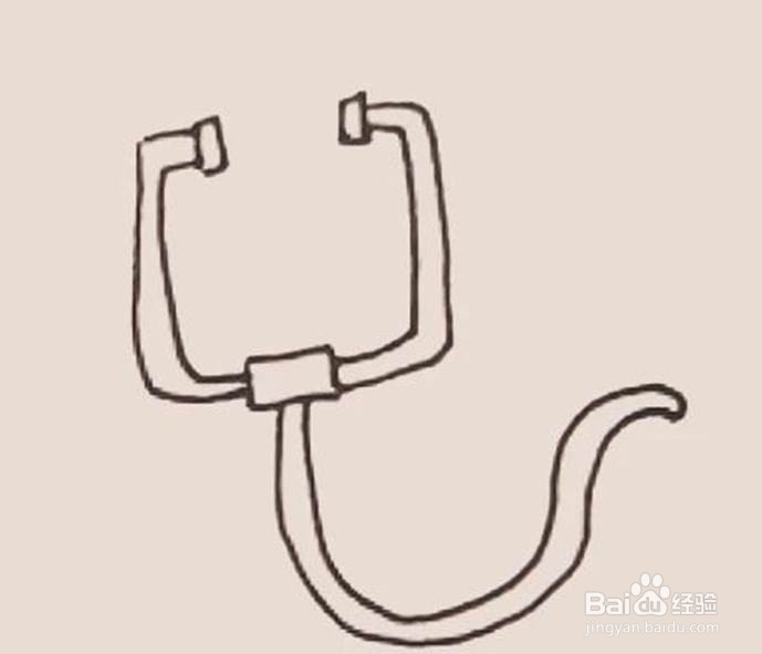 儿童画听诊器简笔画的画法