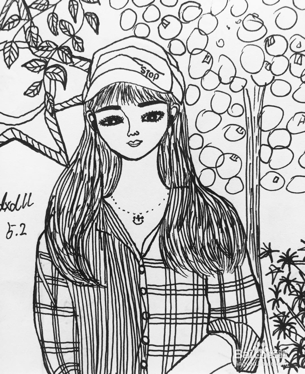 dxdll手绘之街拍小姐姐