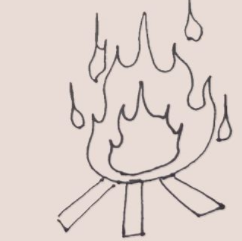 手绘火堆简笔画