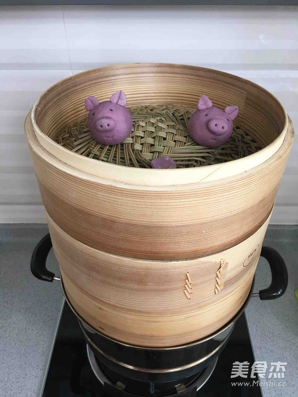 紫薯玫瑰花馒头