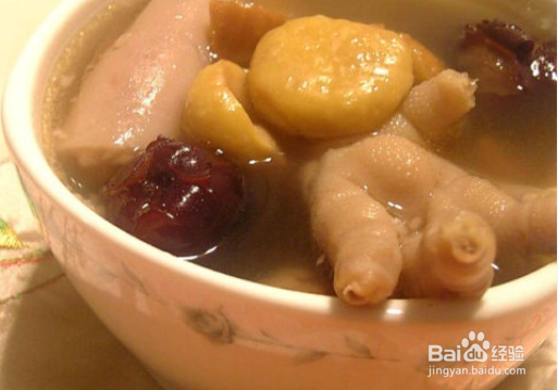 凤爪猪尾栗枣汤